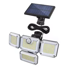 Lámpara Solar Exterior Para Pared Con Sensor,333led Y 3modos