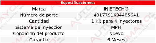 Un Repuesto P/4 Inyectores Injetech Contour 2.0l 4 Cil 95-99 Foto 2