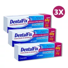 Dentalfix Kit C/3 Fixador De Dentaduras 68g Kley Hertz