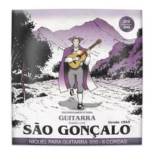 Encordoamento São Gonçalo 010 Níquel Para Guitarra 6c