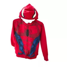Sudadera Super Héroes Spiderman Niño Hombre Araña Con Gorro