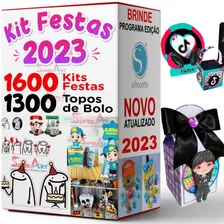 1600 Kit Festa Prontas Topos Corte Lembrancinhas Silhouette