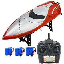 Blomiky H106 2.4ghz Racing Red Rc Boat Para Río Lago O Pisci