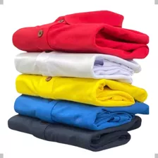 Kit 5 Camisa Gola Polo Homem Algodão Piquet Tamanho Grande 