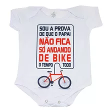 Body Baby Branco Personalizado Lembrancinha Bike, Bicicleta