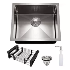 Cuba Inox Quadrada Gourmet Cozinha Pia 50x40 Acessór Sq500