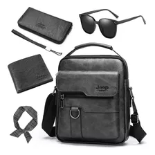 Bolso Hombre Mujer Maletin Bandoleras Y Billetera Kit 5pzs