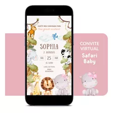 Convite Virtual Personalizado Safari Baby