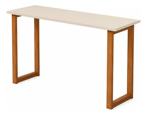 Mesa De Estudo 120cm Escrivaninha Home Office Moderna Off White