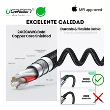 Cable Ugreen Usb A - Ligthning Apple Mfi Certificado 1.5 Mts