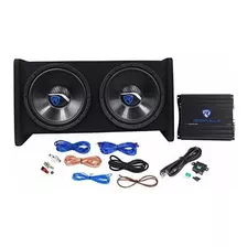 Caja De Subwoofer Rockville Rv12.2b 1200w Doble 12 Para Aut