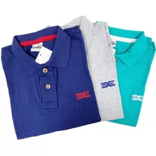 03 Camisas Gola Polo Masculina Cores Variada Piquê Reforçada