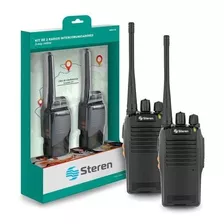 Kit 2 Radios Steren Rad-010 Walkie 16canales 30km Clip Bases