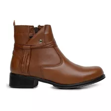 Bota Botinha Coturno Feminino Couro Legitimo Oferta