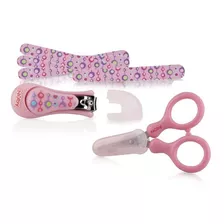 Kit Manicure Infantil 4 Peças Rosa Nuby