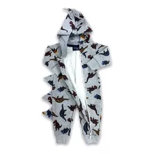 Pijama Menino Dinossauro Infantil Bebê Macacão C/ Capuz Frio