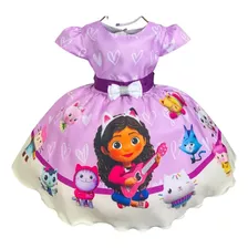 Vestido A Casa Mágica Da Gabby Infantil Temático Luxo