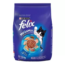 Alimento Felix Megamix Para Gato Adulto Sabor Mix En Bolsa De 1.5kg