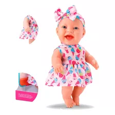 Boneca Pequena Amiga Bambola Brinquedos Vinil Linda Vestido