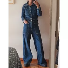 Mono Zara Tipo Años 70s Jeans Xs Impecable 