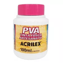 Tinta Pva Artesanato Branca 100ml Acrilex P/ Madeira