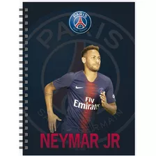 Caderno Grande Capa Dura Futebol Neymar #1 200fls 10mat