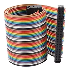 40 Pin 40 Way Ff Rrconnector Idc Flat Rainbow Ribbon Cable 1