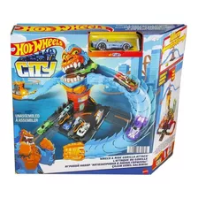 Pista De Carros Hot Wheels City Gorila Posto De Gasolina Pista + Carro