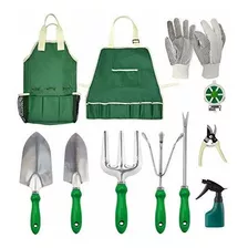 Kit De Jardineria 11 Piezas Bolso Organizador Y Mandil