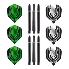 6x Flights Harrows Plexus Std N6 + 6x Shafts Médio Dardo Pro