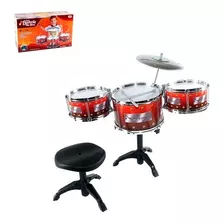 Kit Musical Infantil Mini Bateria + Teclado Piano 32 Teclas