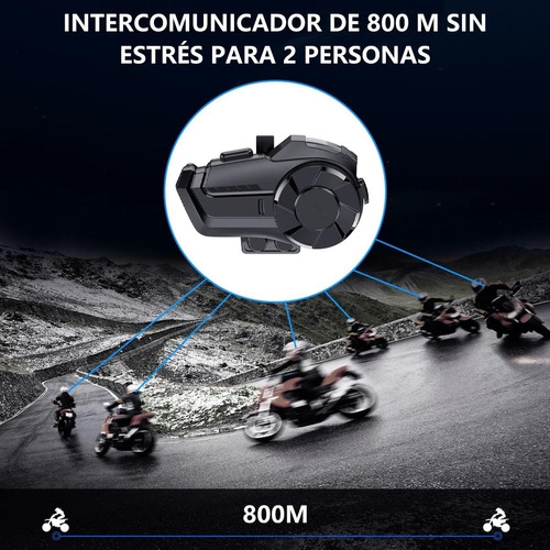 Intercomunicador Motocicleta Para Casco Bluetooth 2 Pcs Ip65 Foto 4