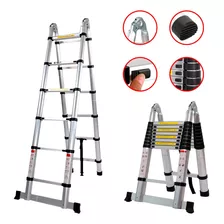 Escalera Telescópica Aluminio Tijera Plegable 3.2m Portátil