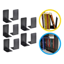 Kit 5 Bibliocanto Aparador Suporte De Livros Metal Preto