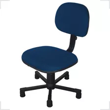 Cadeira Secretária Para Costureira Sapatas Fixas Confecção Cor Azul Material Do Estofamento Tecido J.serrano