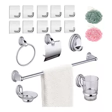 Juego De Accesorios Para Baño 18pz Acero Inoxidable Cromado