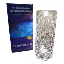 Abajur Led Touch Luminária Cristal 3 Cores Branca Quente