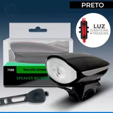Lanterna Bike Dianteira C/ Buzina + Sinalizador Led Traseiro