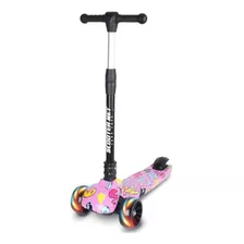 Patinete Scooter Dobrável Com Luz Led 3 Rodas Até 50kg