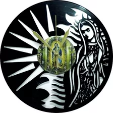 Reloj De Pared En Disco Lp Virgen De Guadalupe