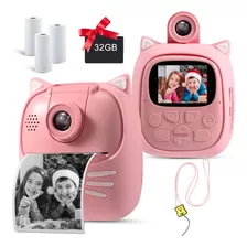 Camara Instantanea Para Niños De 50mp, Color Rosa