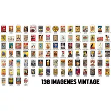 138 Plantillas Vintage Para Sublimar / Chapas Retro Vintage