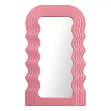 Tstarer Espejo De Tocador De Onda Rosa Para Mesa De Pared Y