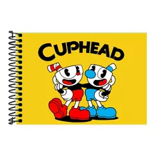Caderno Desenho Cuphead Capa Dura 48 Folhas