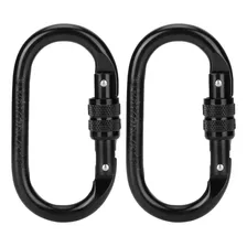 2pcs Oval Mosqueton De Escalada 25kn Para Aparejos Cuerdas