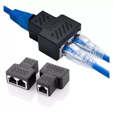 2 Duplicador De Saída Cabo De Rede R45 Emenda Internet 1x2