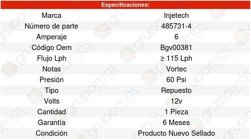 Repuesto Bomba Combustible 740 4cil 2.3l 90/90 8310931 Foto 3