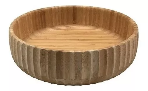 Bowl Canelado De Bambu Grande 22cm - Oikos