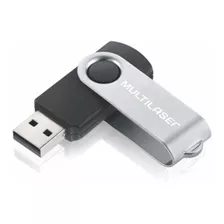 Pen Drive 8gb Multilaser Preto E Prateado Usb 2.0