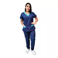 Pijama Cirúrgico Hospitalar Azul Marinho-scrub